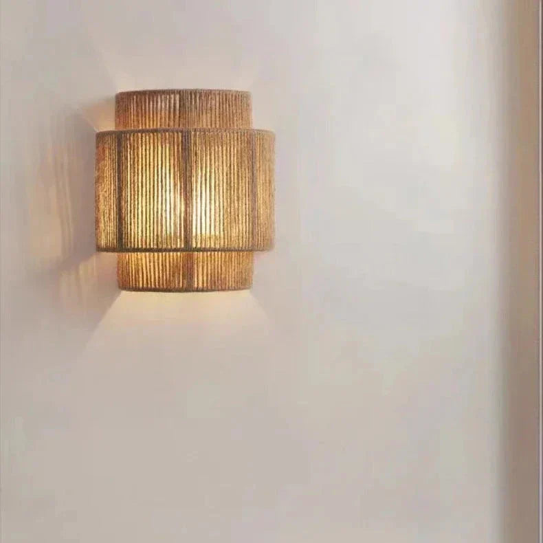 Rattan Metal Artisan Wall Sconce Bixon – Product Detail 5