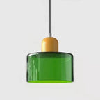 Pelindra Stained Glass Pendant – Emerald Shade / Terracotta Cap
