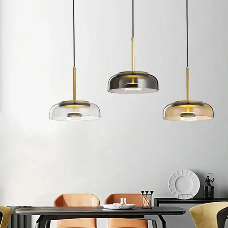 Coloured Glass Dome Pendant Light Arelux – Product Detail 5
