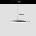 Geometric Aluminum Disc Pendant Light Celindros – Gray Finish