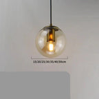 Warm Amber Glass Metal Pendant Light Corvane – Product Detail 13
