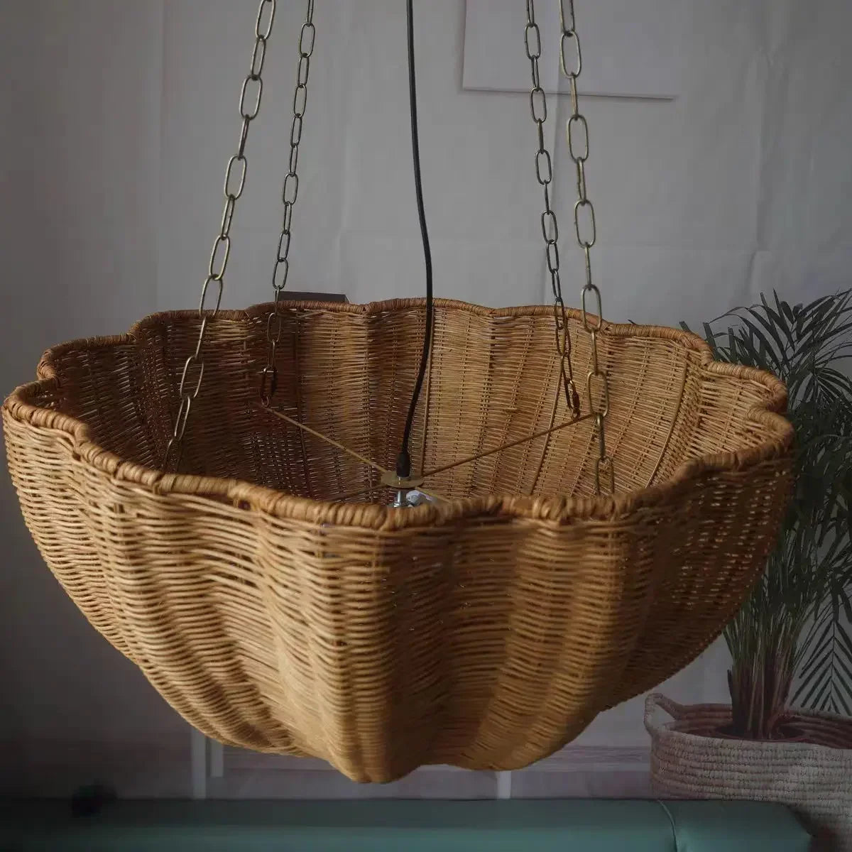Organic Rattan Dome Pendant Light – Belicor – Product Detail 5