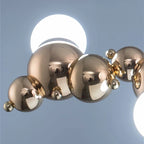 Sculptural Metal Bubble Chandelier – Lumivorn – Gold, Detail Shot