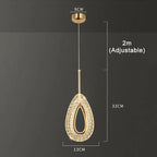 Xtaeloria Drop Pendant, 1 Head – Dimensions Diagram