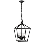 Vintage Lantern Cage Chandelier Malvorn – Black Finish Studio Shot