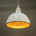 Architectural Cathedral Dome Pendant Light Duomo – White Detail Gold Interior