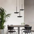Flat LED Disc Pendant Light – Dcelion – 3 Heads Cluster Installation