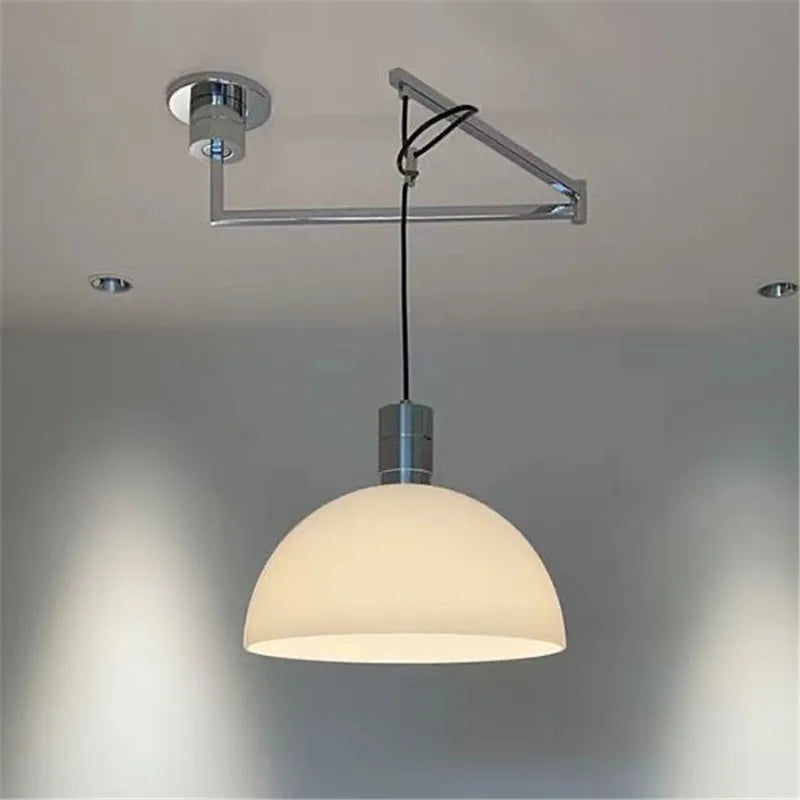 Contemporary Chrome Glass Pendant Light Selvantis – Product Detail 8