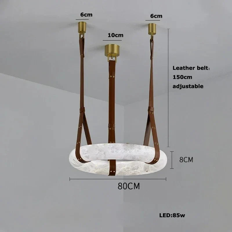 Halvorix ring chandelier, 80cm dimension chart