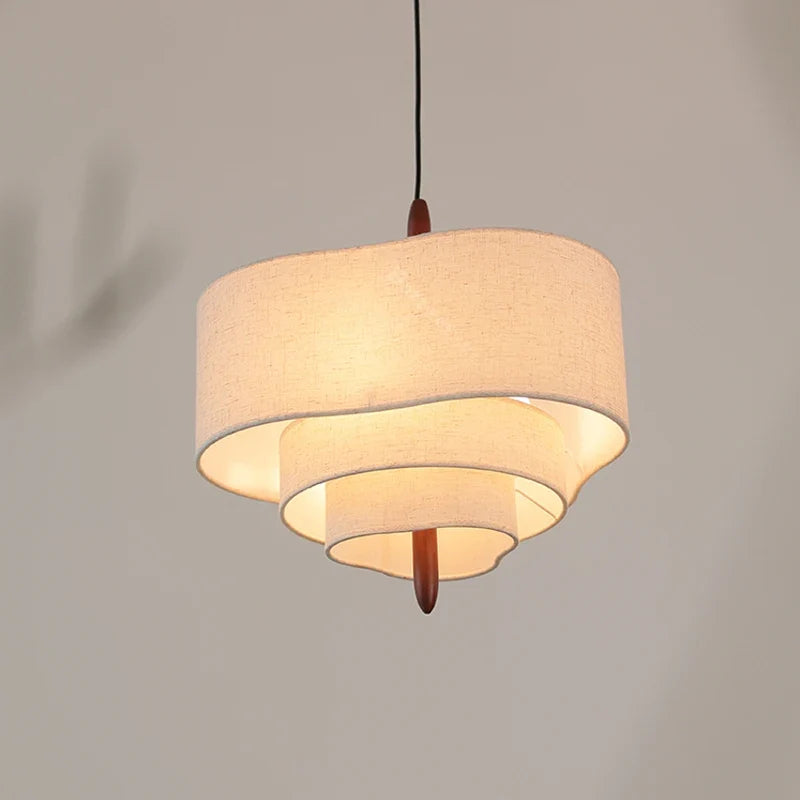 Sculptural Cloth Disc Pendant Light Jsaelon – Product Detail 5