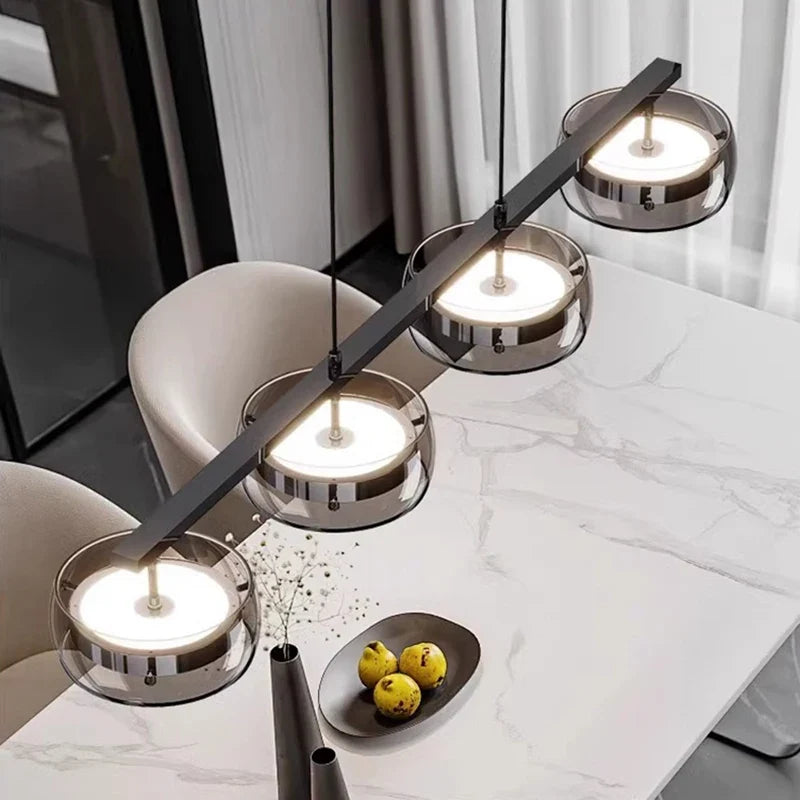 Smoke Alloy Minimalist Pendant Light Dzaeloria – Lifestyle View 2