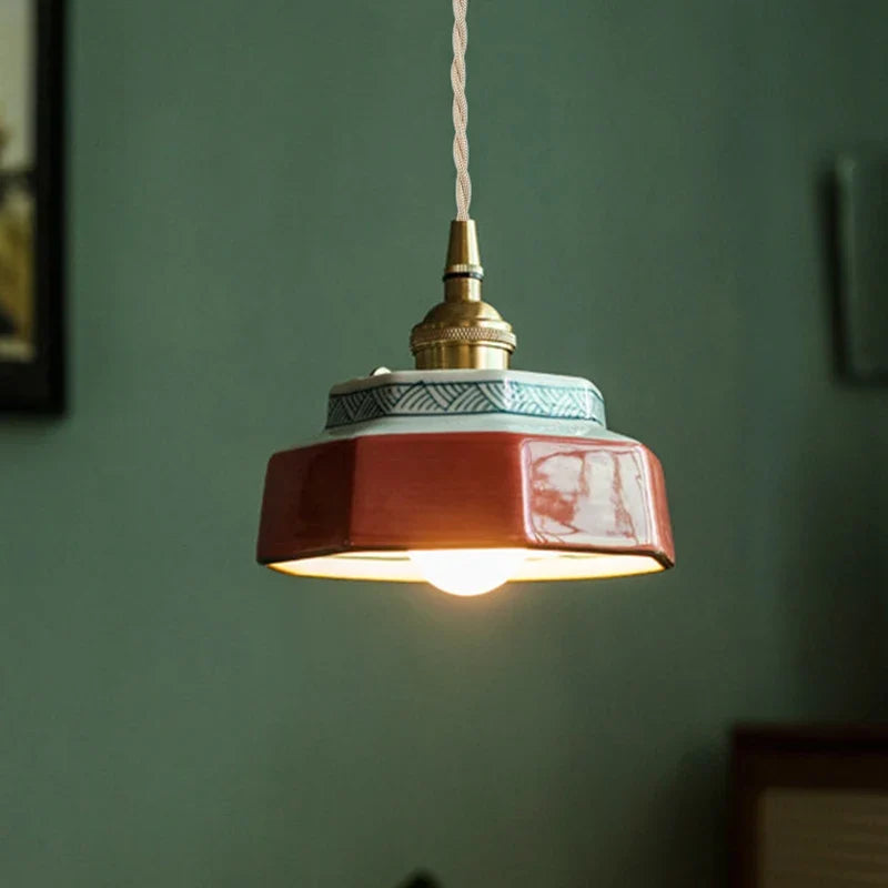 Sculptural Ceramic Geometric Pendant Light Formara – Hero Shot