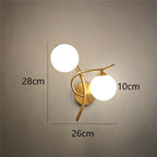 Articulated Metal Arm Wall Sconce Calmeth – dimensions 28 x 26 x 10 cm