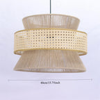 Two-Tier Rattan Pendant Light – Orivane – Lifestyle View 3