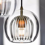 Fluted Glass Globe Pendant Light Celvorn – Product Detail 11