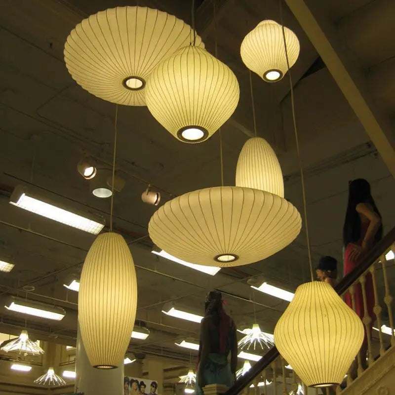 Soft Cloth Lantern Pendant Light Vraelorn – Lifestyle View 2
