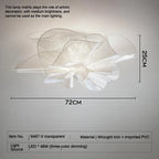 Igronex white ceiling light dimensions - 72cm diameter, 25cm height