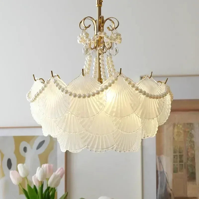 Pearl Glass Chandelier Waldris – Lifestyle View 4
