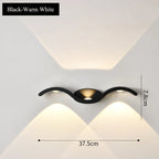 Sculptural Wave Aluminum Wall Sconce Thelvion – Lifestyle View 3