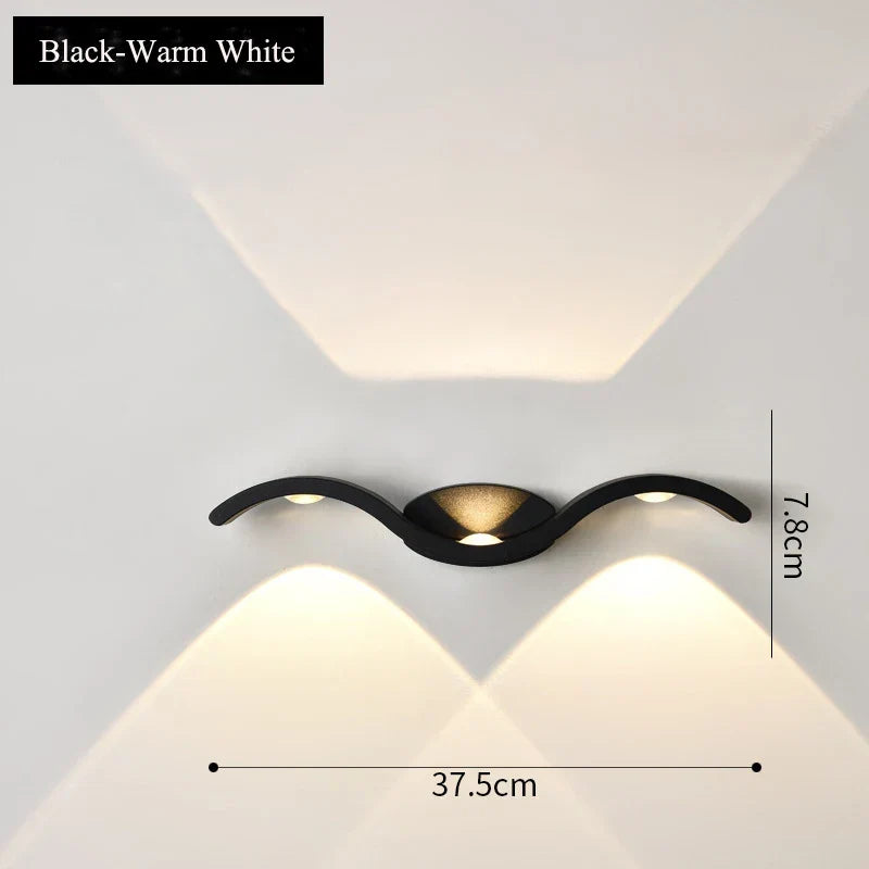 Sculptural Wave Aluminum Wall Sconce Thelvion – Lifestyle View 3