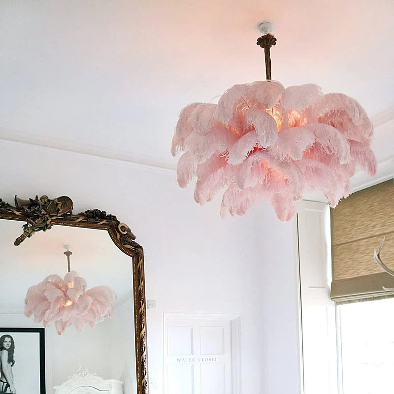 Nordic Feather Metal Pendant Light Vorixa – Hero Shot