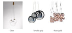 Modern Glass Bubble Cluster Chandelier Farventh – Finish Comparison: Clear, Smoke Gray, Rose Gold