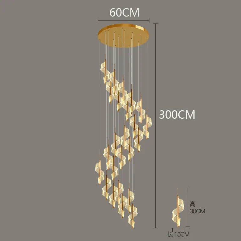 Spiral Arm Statement Chandelier Lalmon – Product Detail 10