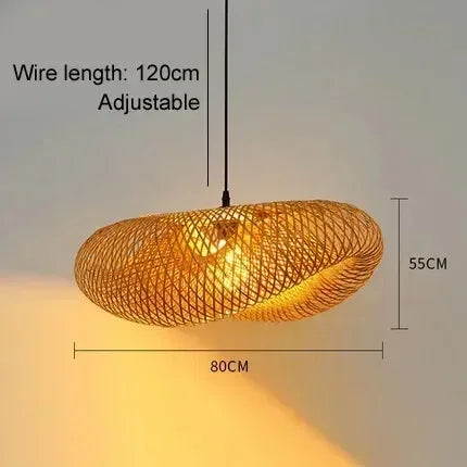Hand-Woven Bamboo Dome Pendant Light Wovena – Product Detail 6