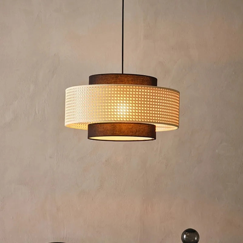 Wabi-Sabi Woven Rattan Pendant Light Ctaelinth – 50cm Hero Shot
