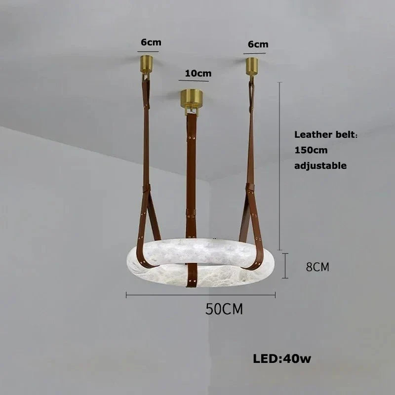 Halvorix ring chandelier, 50cm dimension chart