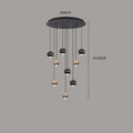 Black & Copper Sphere Cluster Chandelier Radianto