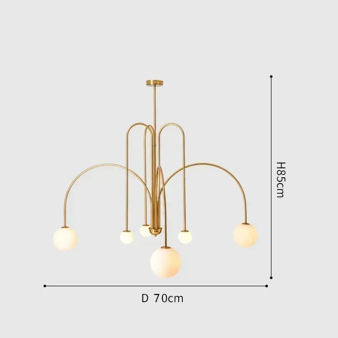 Sculptural Steel Arched Globe Chandelier Aurion – Product Detail 20
