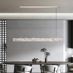 Artisan Stone Linear Pendant Light Gaelo – Terracotta Stone, lifestyle detail
