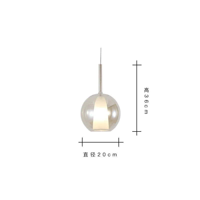 Dual Glass Bell Globe Pendant Light Bellonix – Product Detail 5