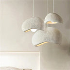 Organic Cloud Pendant Light Velvorath – Gray Finish Cluster in Bedroom