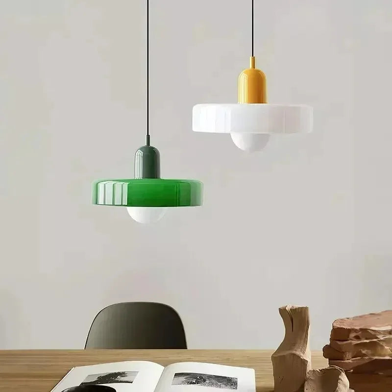 Scandinavian Glass Dome Pendant Light Nolvira – Lifestyle View 2