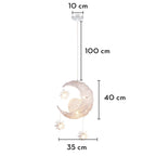 Csaelinth Large Pendant, Warm White – Dimensions 35 x 40cm, 100cm Drop