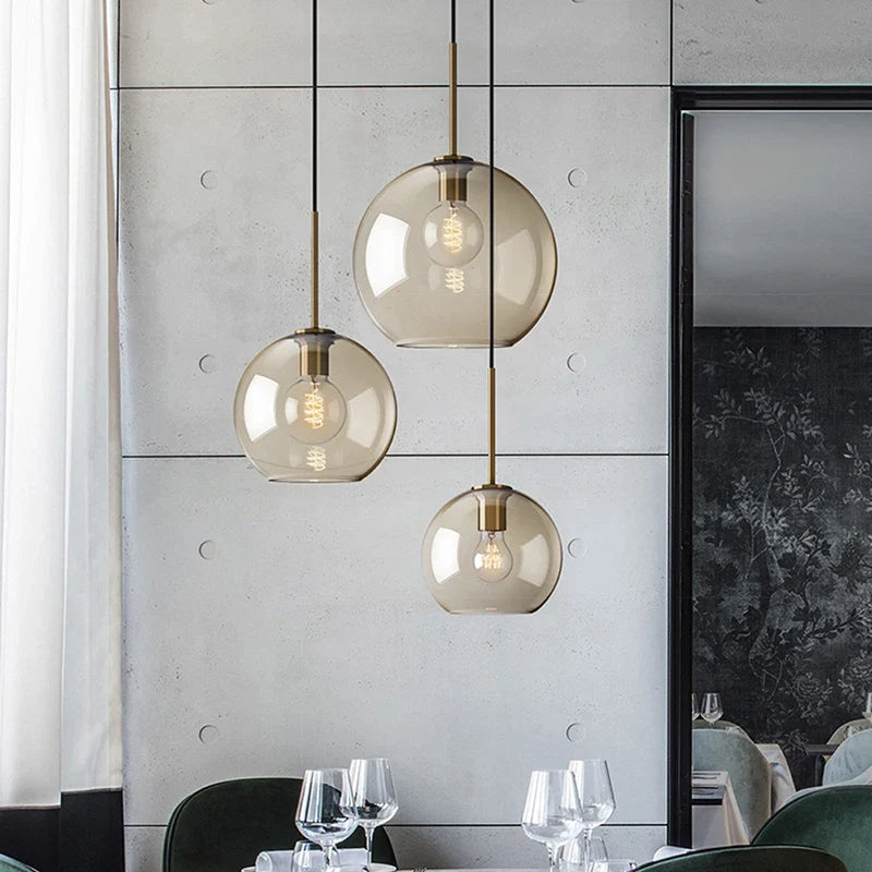 Scandinavian Glass Orb Pendant Light Kelvoria – Hero Shot
