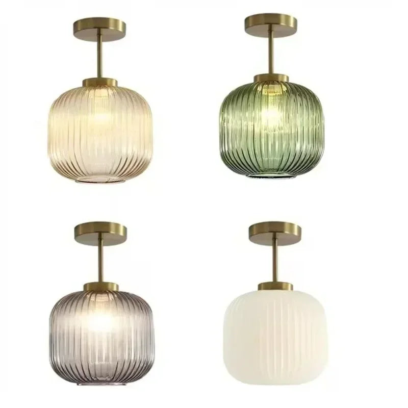 Glass Retro Ceiling Light Halnox