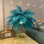 Natural Ostrich Feather Table Lamp Arelon – Product Detail 6