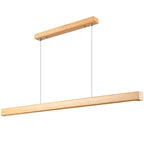 Minimalist Wood Bar Pendant Light Uaeliora – Lifestyle View 4