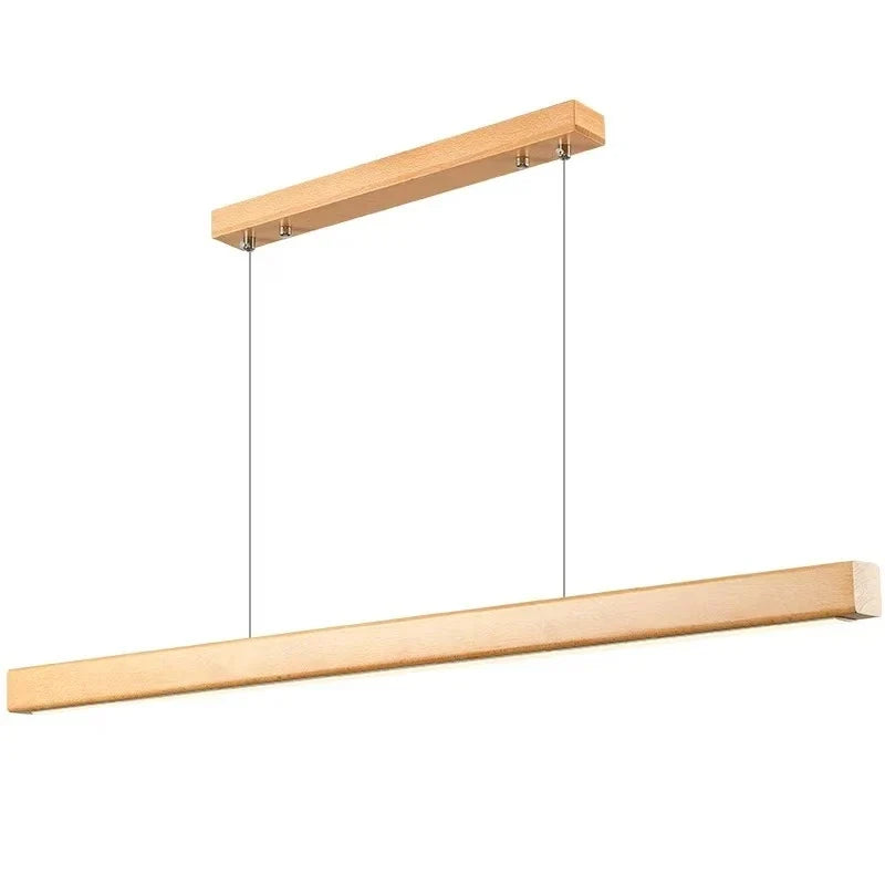Minimalist Wood Bar Pendant Light Uaeliora – Lifestyle View 4