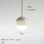 Ombré Glass Sphere Pendant Light – Olvinex – Warm Taupe 20cm