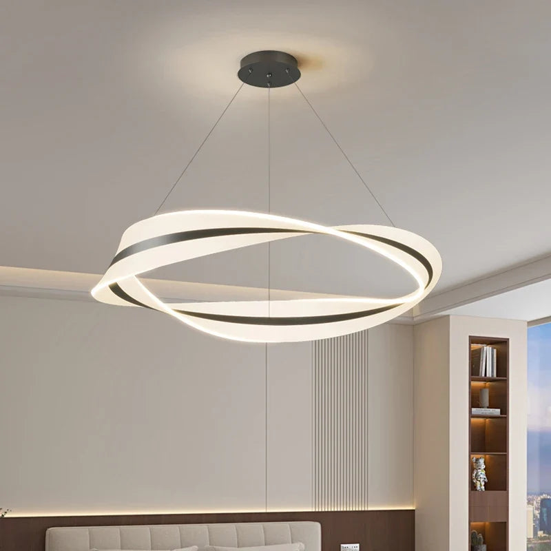 Sculptural Twisted Metal Pendant Light Cxaelindra – Lifestyle View 3