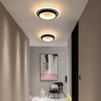 Modern Halo Ring LED Flush Ceiling Light Jilorn – Lifestyle in Entryway