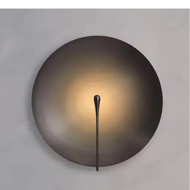 Eclipse Disc Wall Sconce – Selenyx – Bronzed Gold finish
