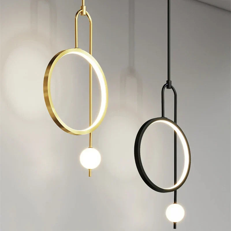 Modern Metal Ring Pendant Light Circlion