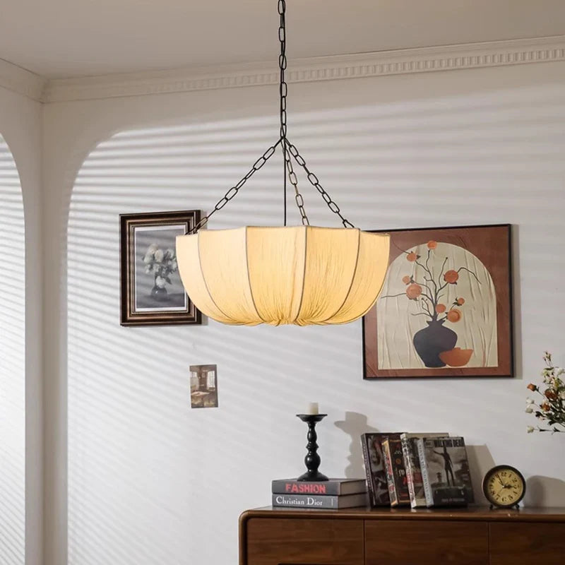 Japanese Fabric Sphere Pendant Light Serenova – Lifestyle View 4