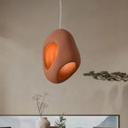 Nordic Textured Pebble Pendant Light Ovaelindra – Lifestyle Hero, Brown