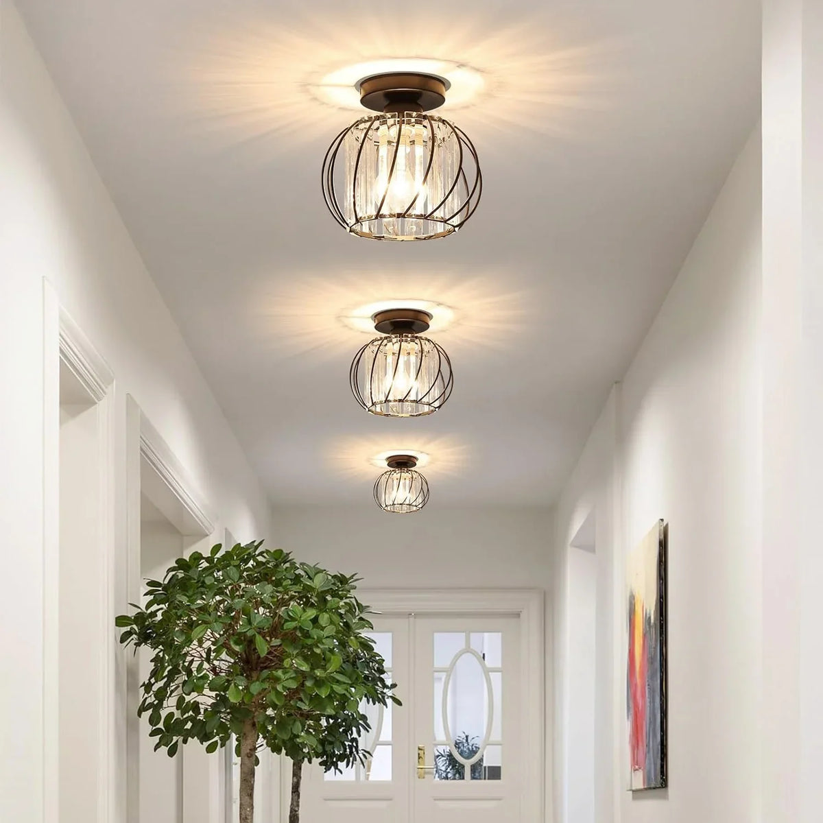 Matte Black Metal Dome Ceiling Light Kavello – Lifestyle View 4